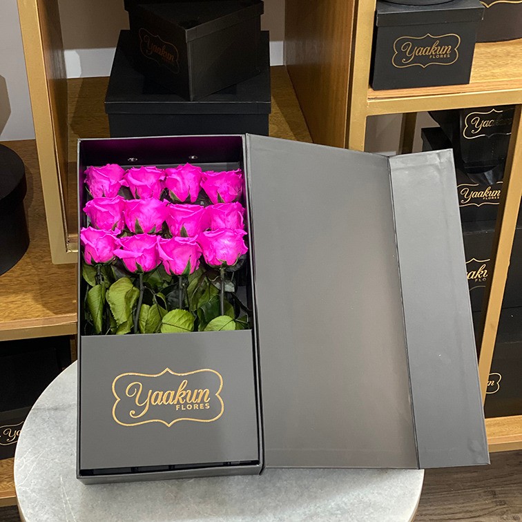 Caja De Flores De Rosas, Caja De Flores Eternas En Forma De Corazón Para El  Día De San Valentín ANGGREK Rosa