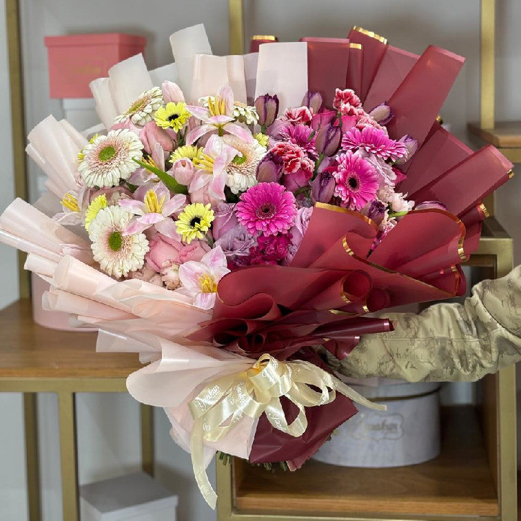 Bouquet dúo rosa & lila