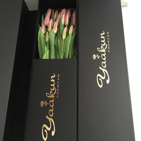 Ramo de 20 tulipanes en caja yaakun exclusive tulips | Yaakun Flores